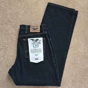 NWT Diamond Gusset dark blue relaxed fit jeans 34x32